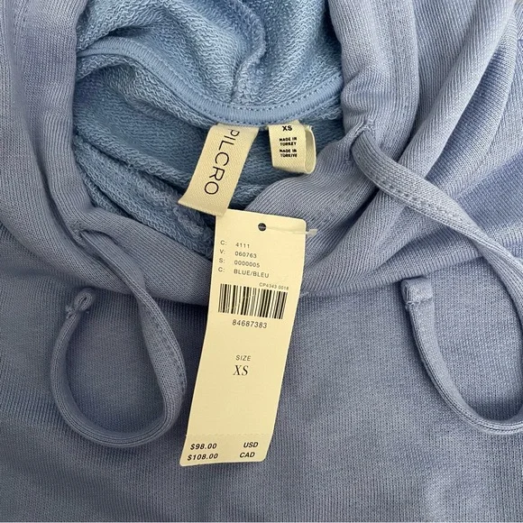 Pilcro Tulle-hem Short-sleeve hoodie - Picture 10 of 12